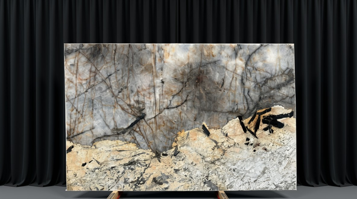 Patagonia Eclipse | Quartzite | Kitchen Counter tops | Bathroom | Floor and Walls | Slabs | Orange Count (OC)