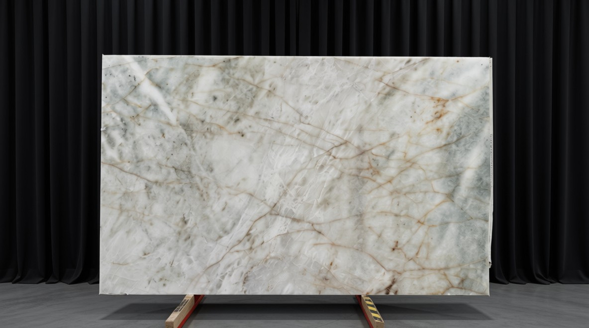 Cristallo Aqua | Quartzite | Kitchen Counter tops | Bathroom | Floor and Walls | Slabs | Orange Count (OC)