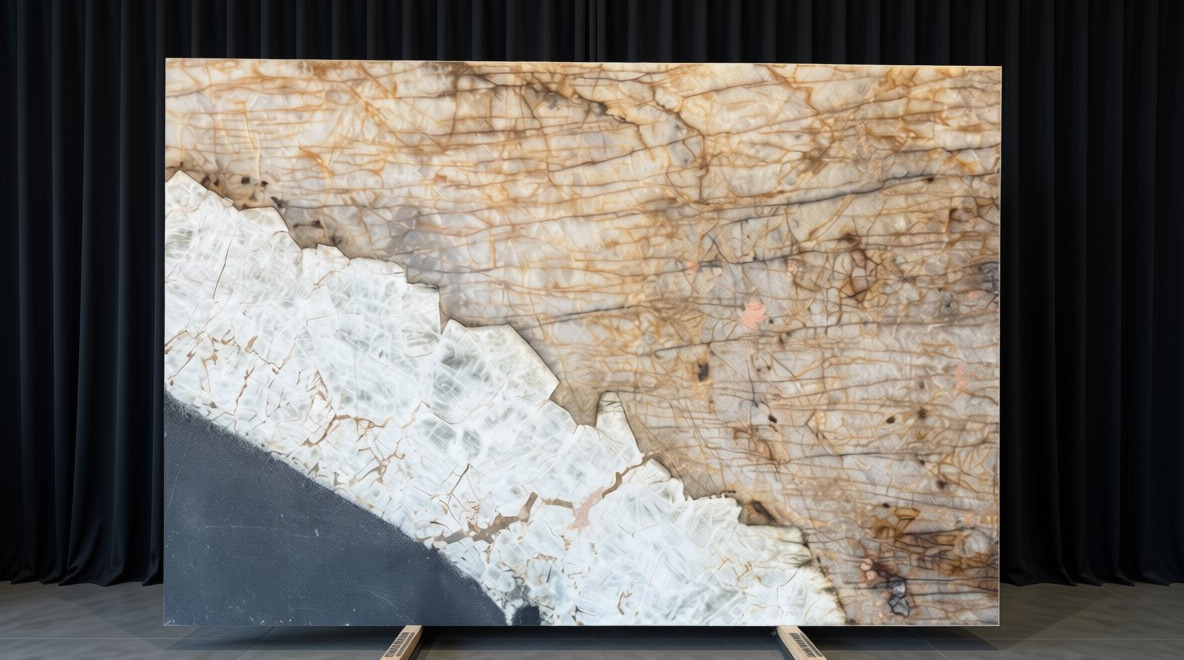 Patagonia Trio | Quartzite | Kitchen Counter tops | Bathroom | Floor and Walls | Slabs | Orange Count (OC)