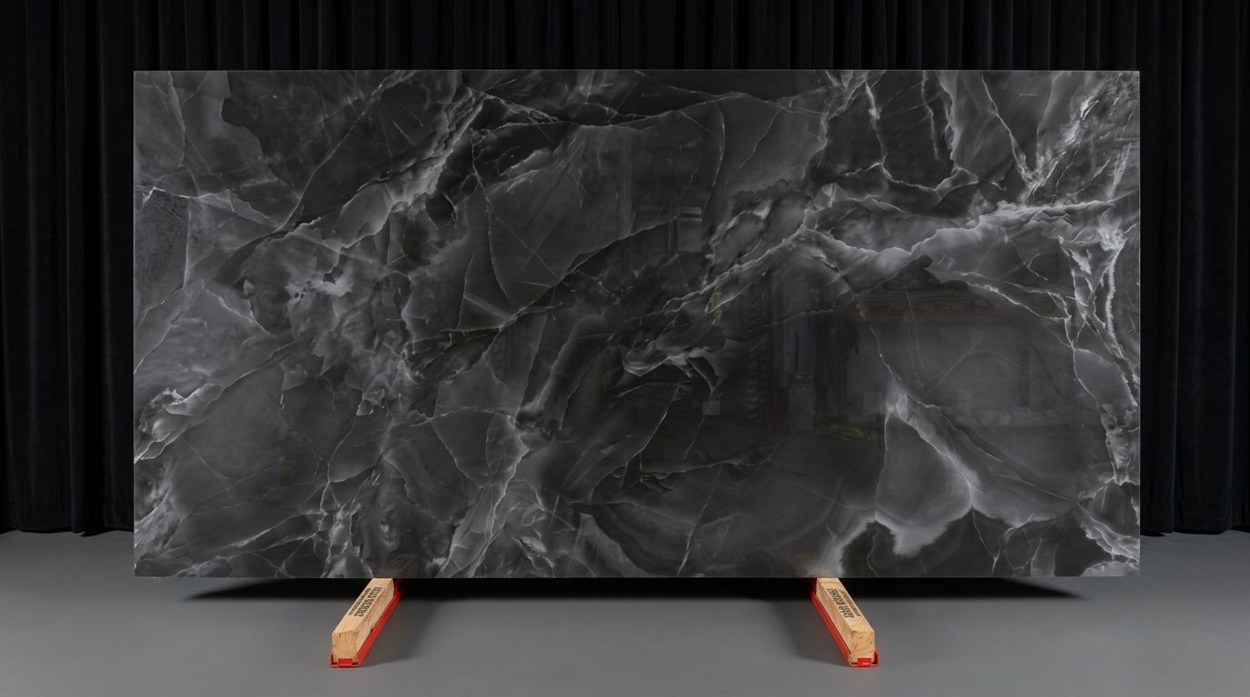 Alabastro Black | Porcelain | Kitchen Counter tops | Bathroom | Slab