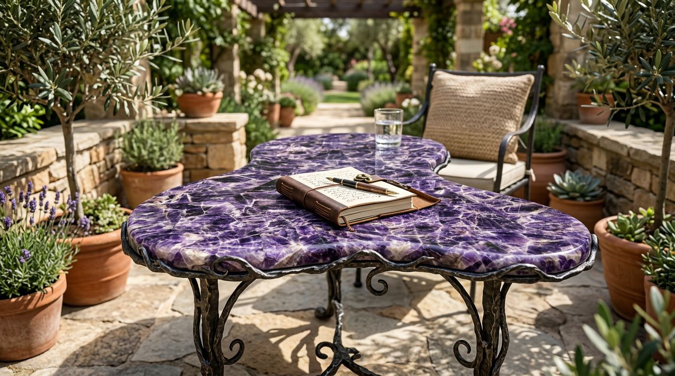 Amethyst | Stone Tables | Rare Design | Coffee Tables | Study Tables | Quartz | Orange Count (OC)