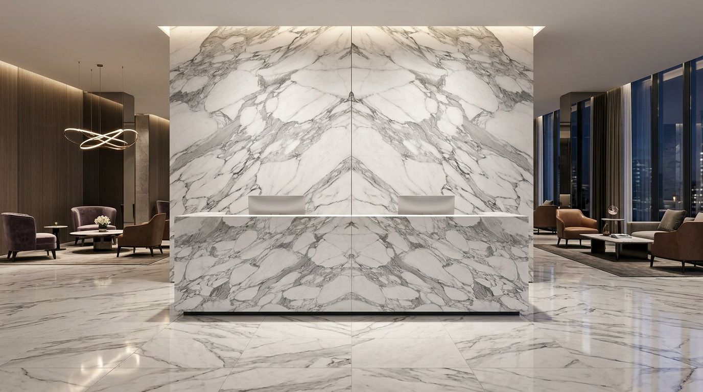 Arabescato Corchia Classico in a commercial space