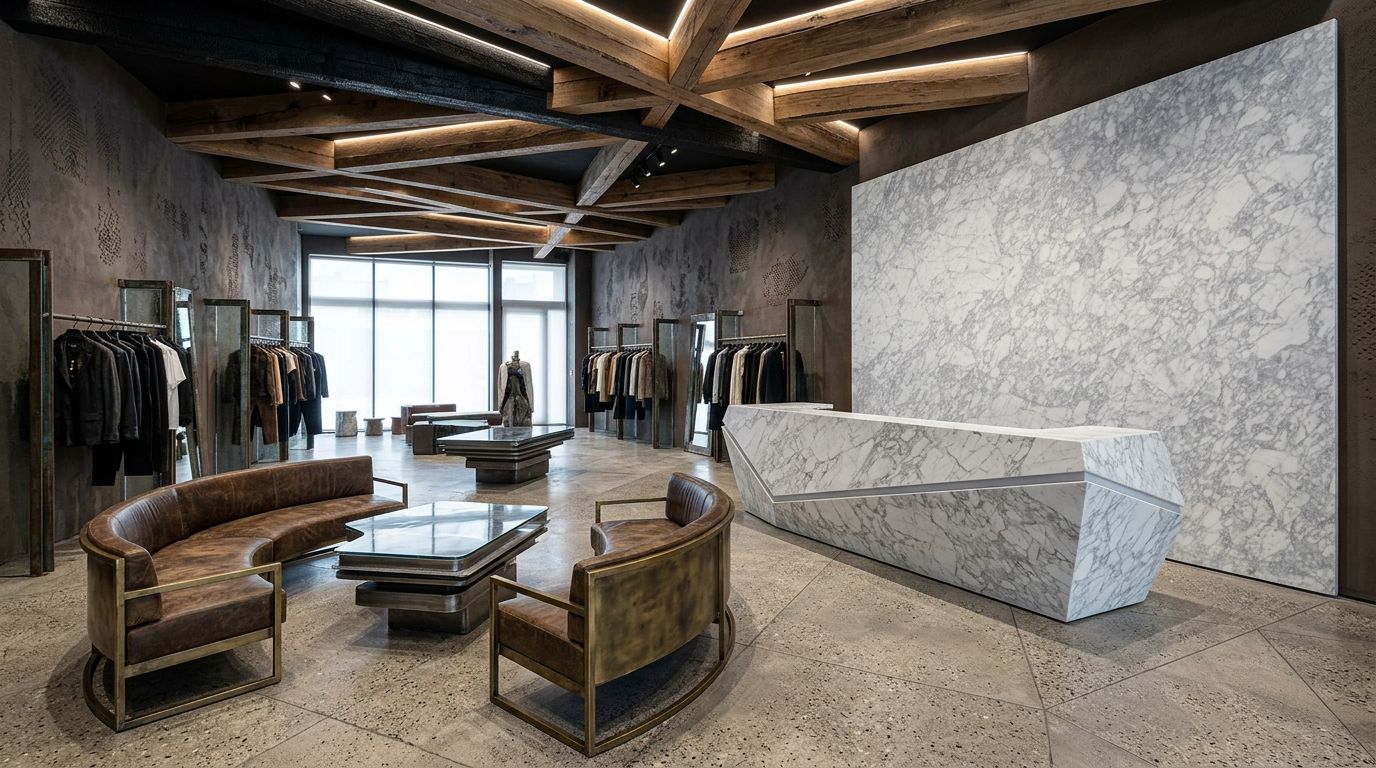 Bianco Carrara Gioia in a commercial space