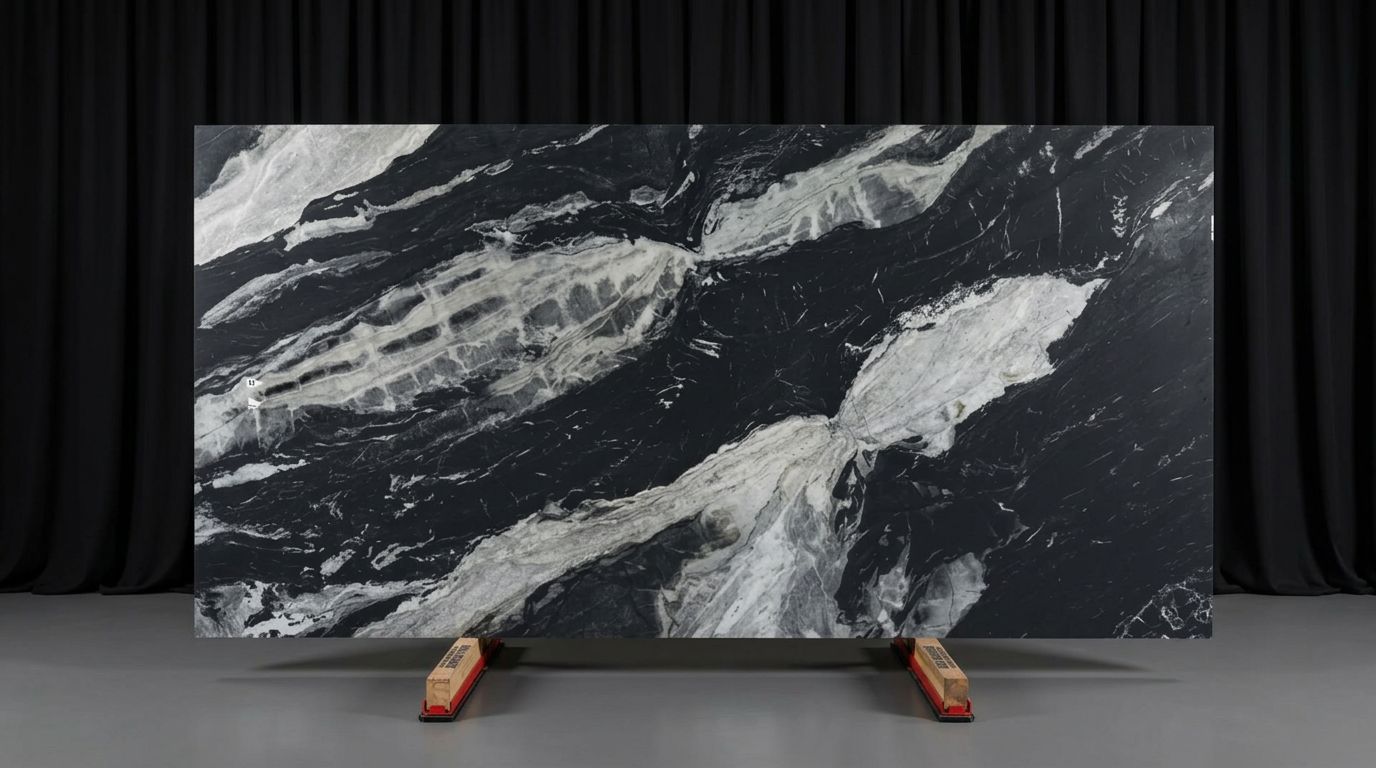 Bianco Dior slab, Honed