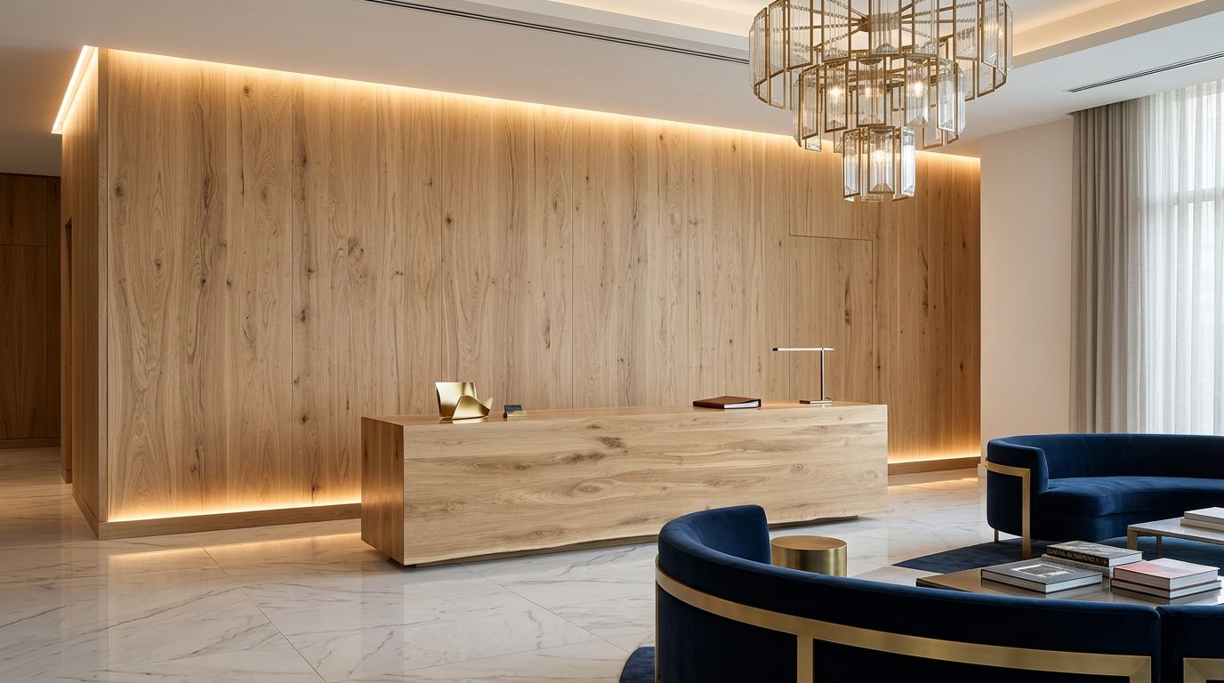 Blonde Oak in a commercial space