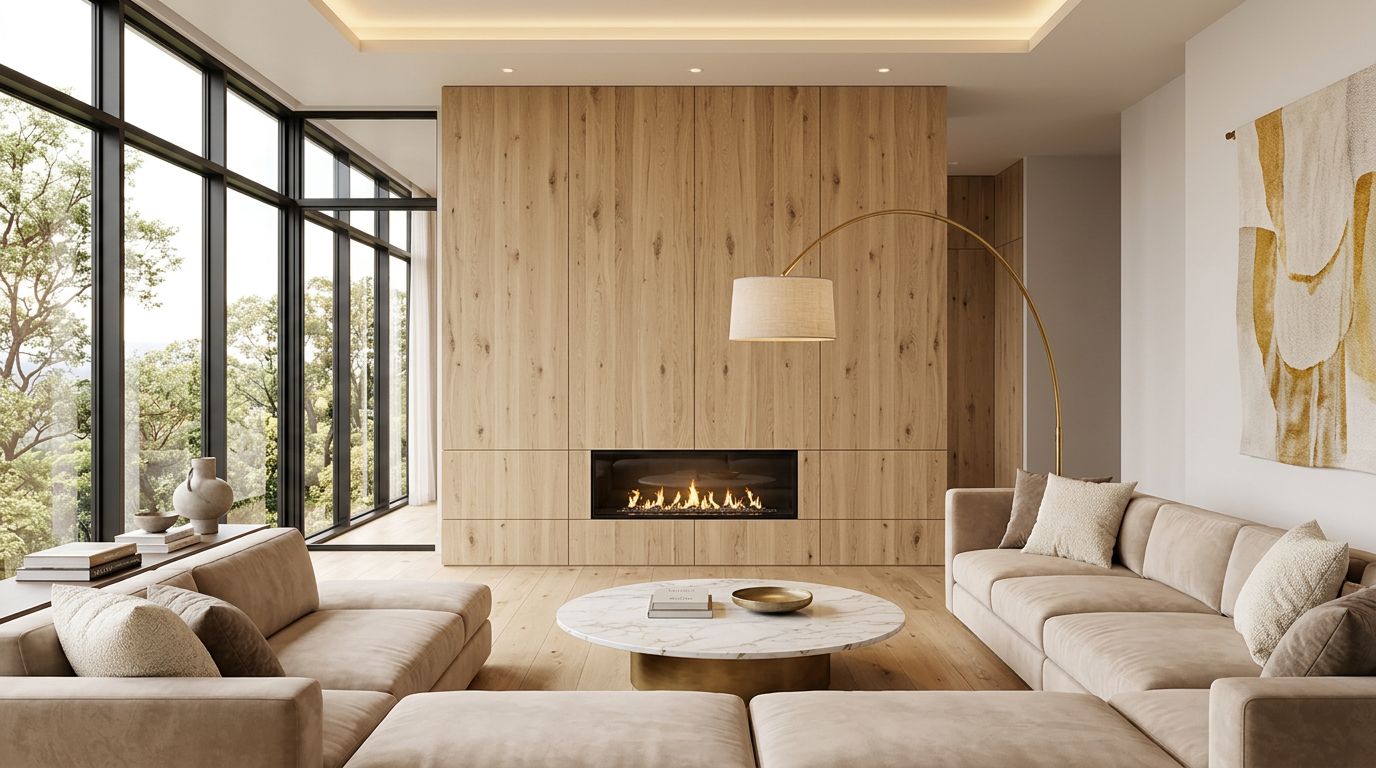 Blonde Oak in a living room