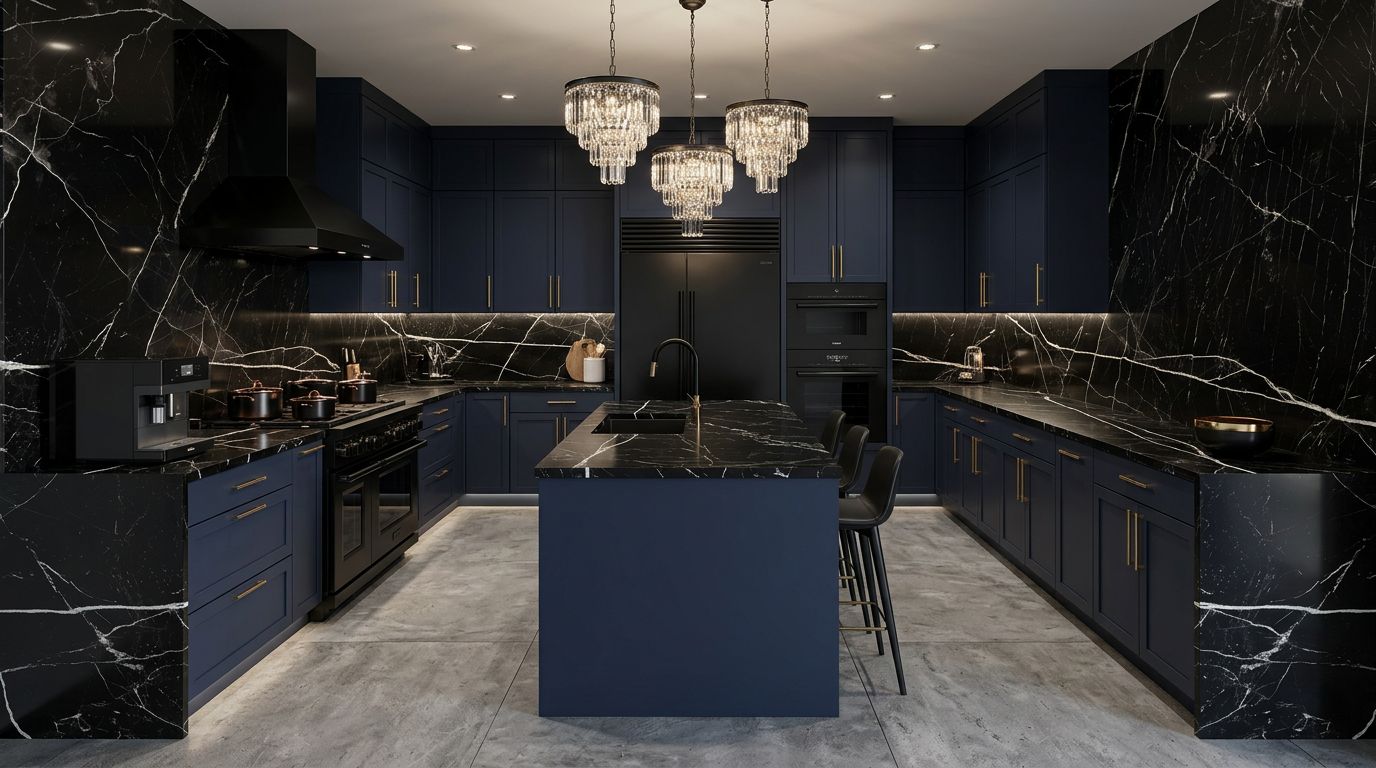 Calacatta Black in a kitchen
