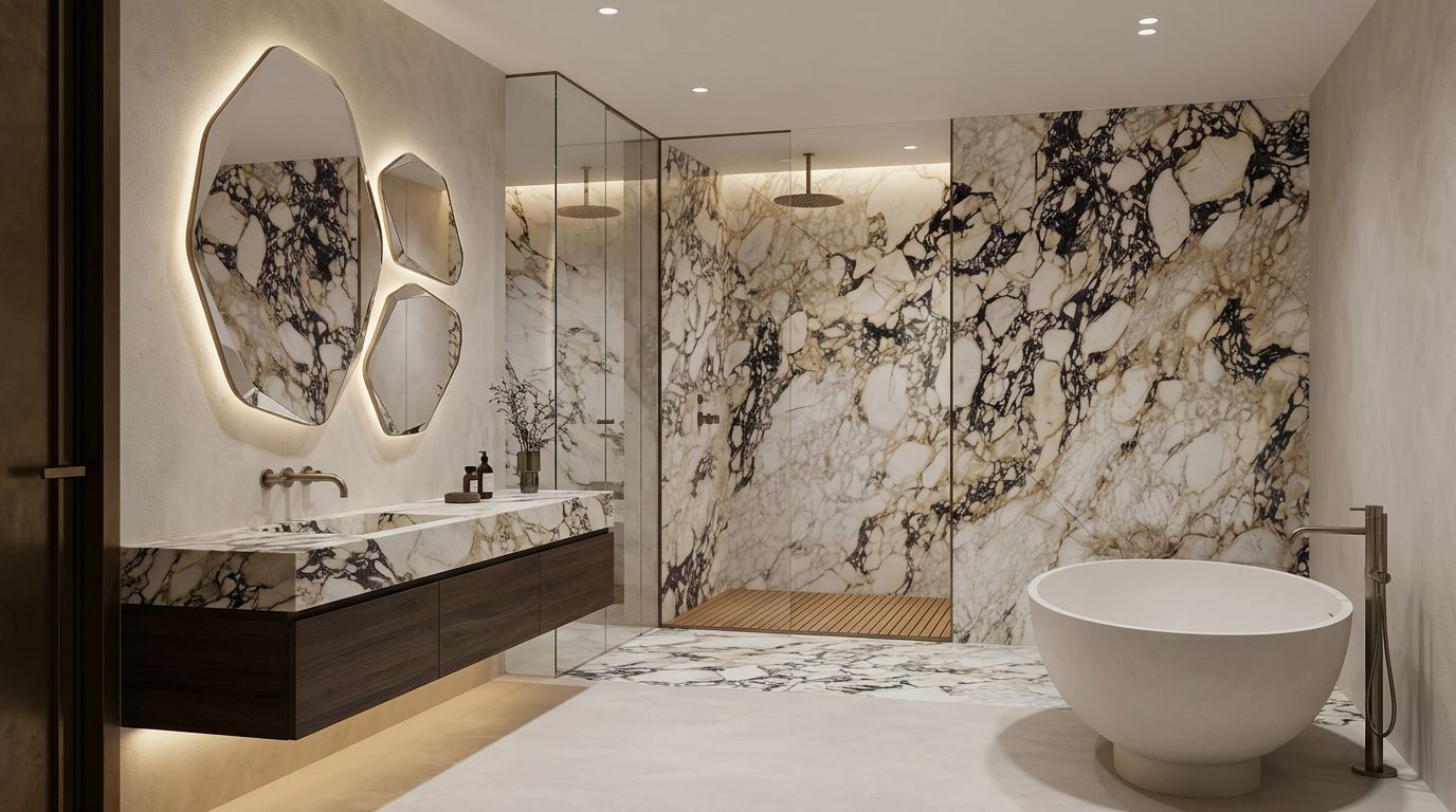Calacatta Monet in a bathroom