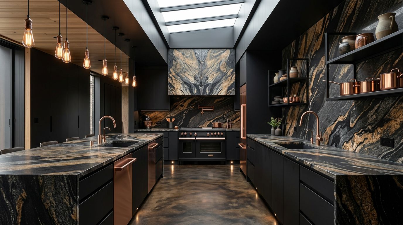 Cavier Mist granite in a kitchen