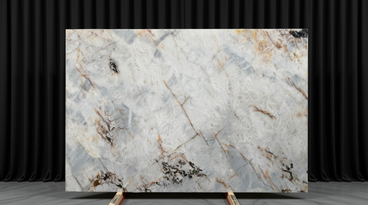 Cristallo Mist slab, Polished