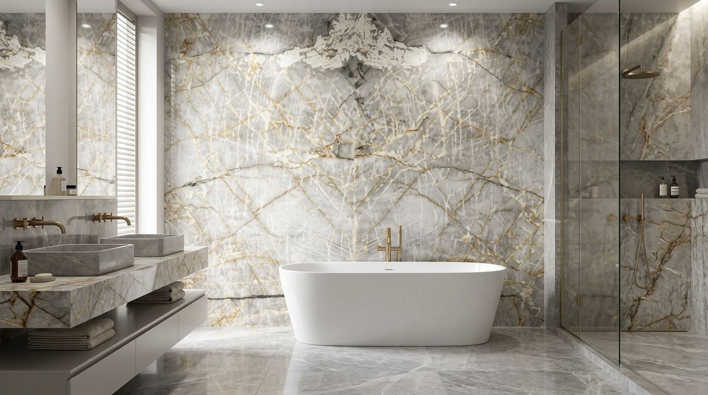 Cristallo Slate in a bathroom