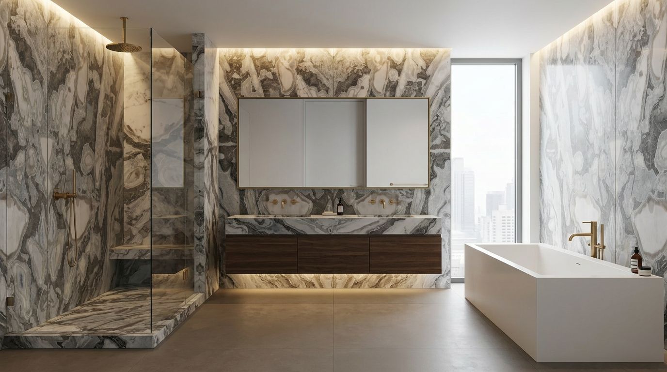 Dover White in a bathroom