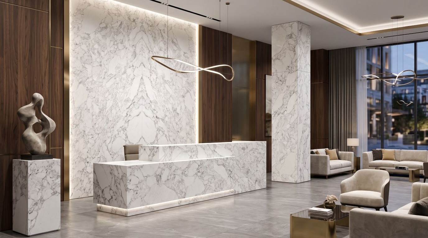 Arabescato Vagli in a commercial space