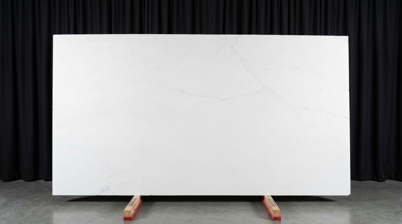 Statuario Colorado slab, Honed