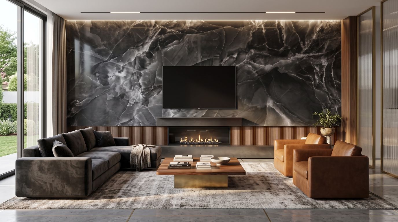 Alabastro Black in a living room