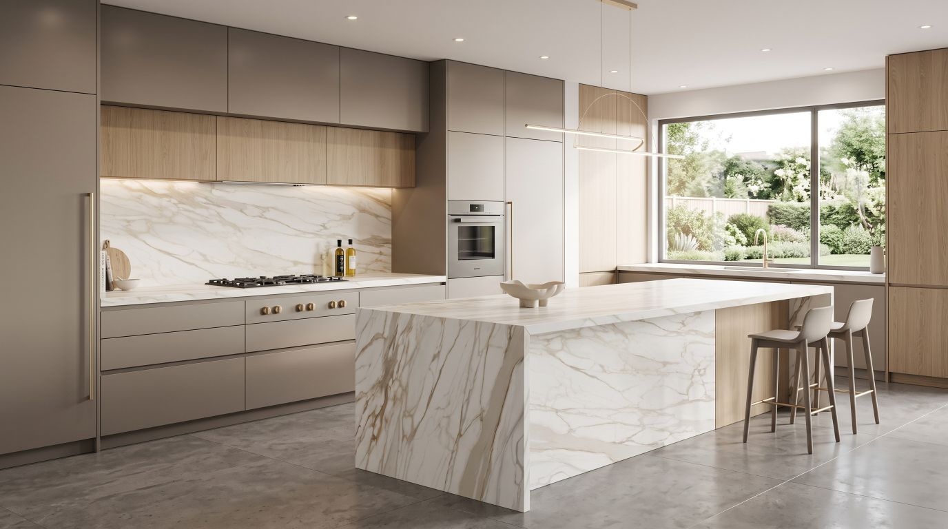 Calacatta Gold in a kitchen