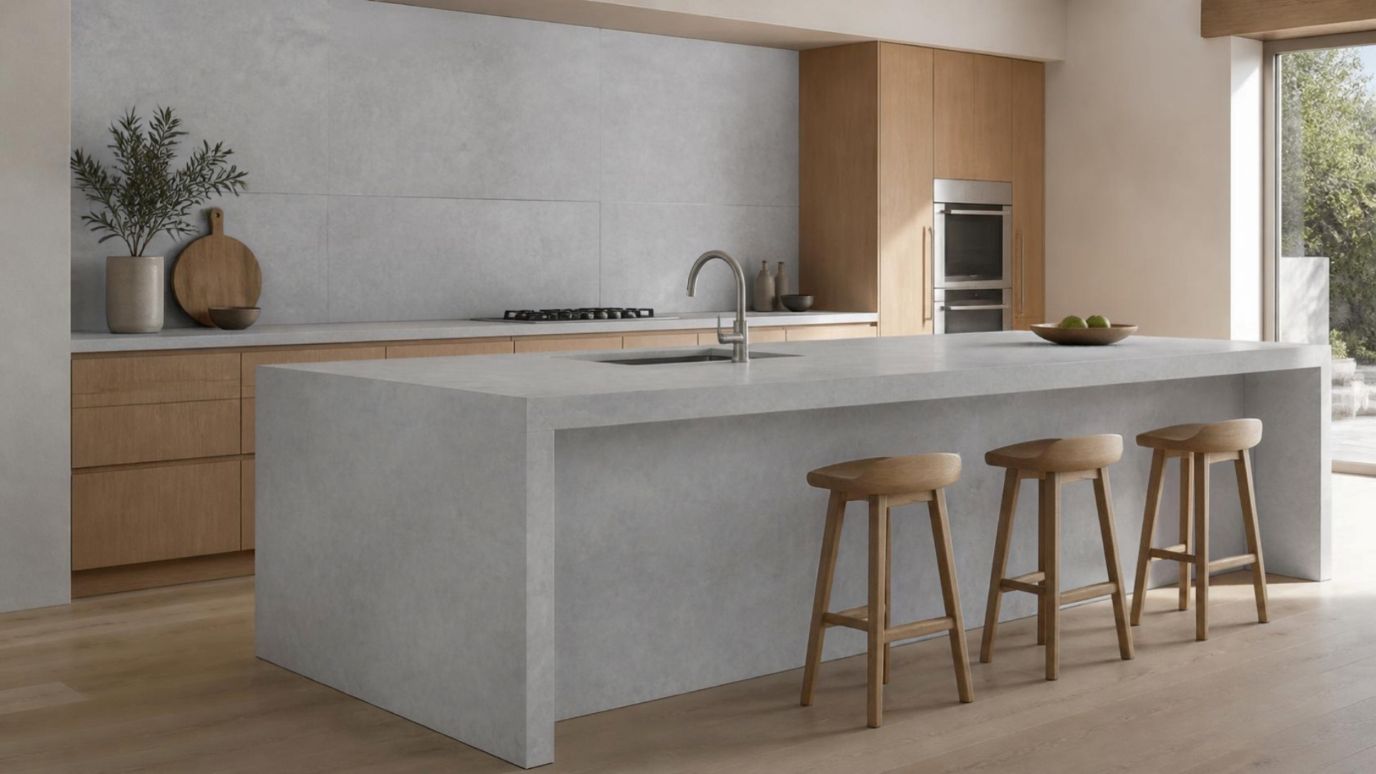 Cement Ash in a kitchen