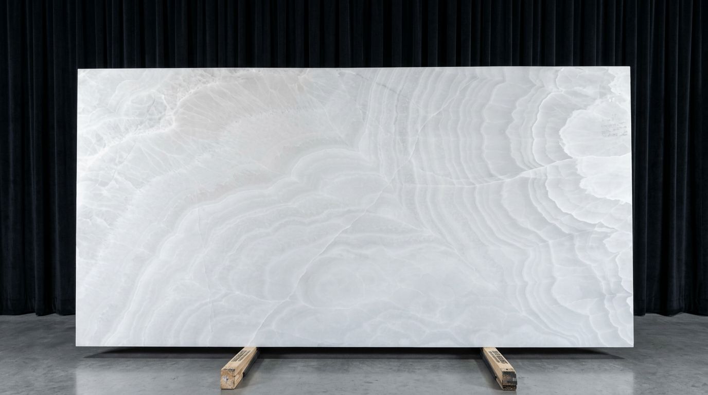 Onyx Halo slab, Honed