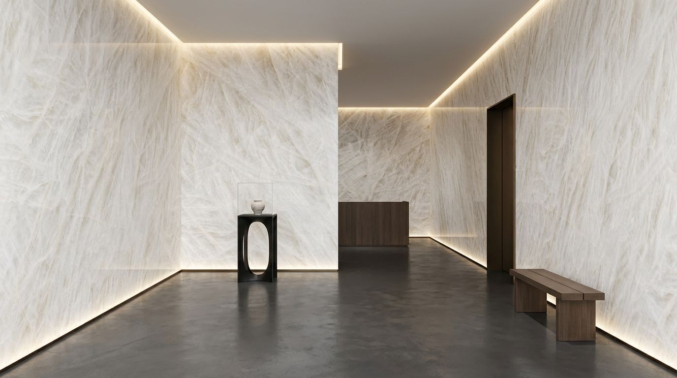 Vitrum White in a commercial space
