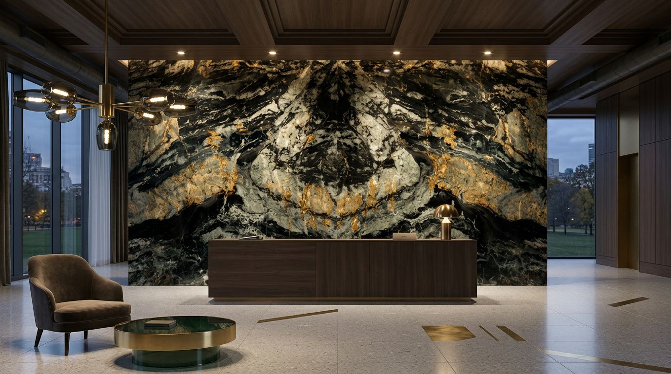 Posidien Black in a commercial space
