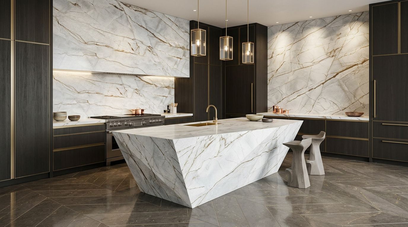 Silver River Greige in a kitchen