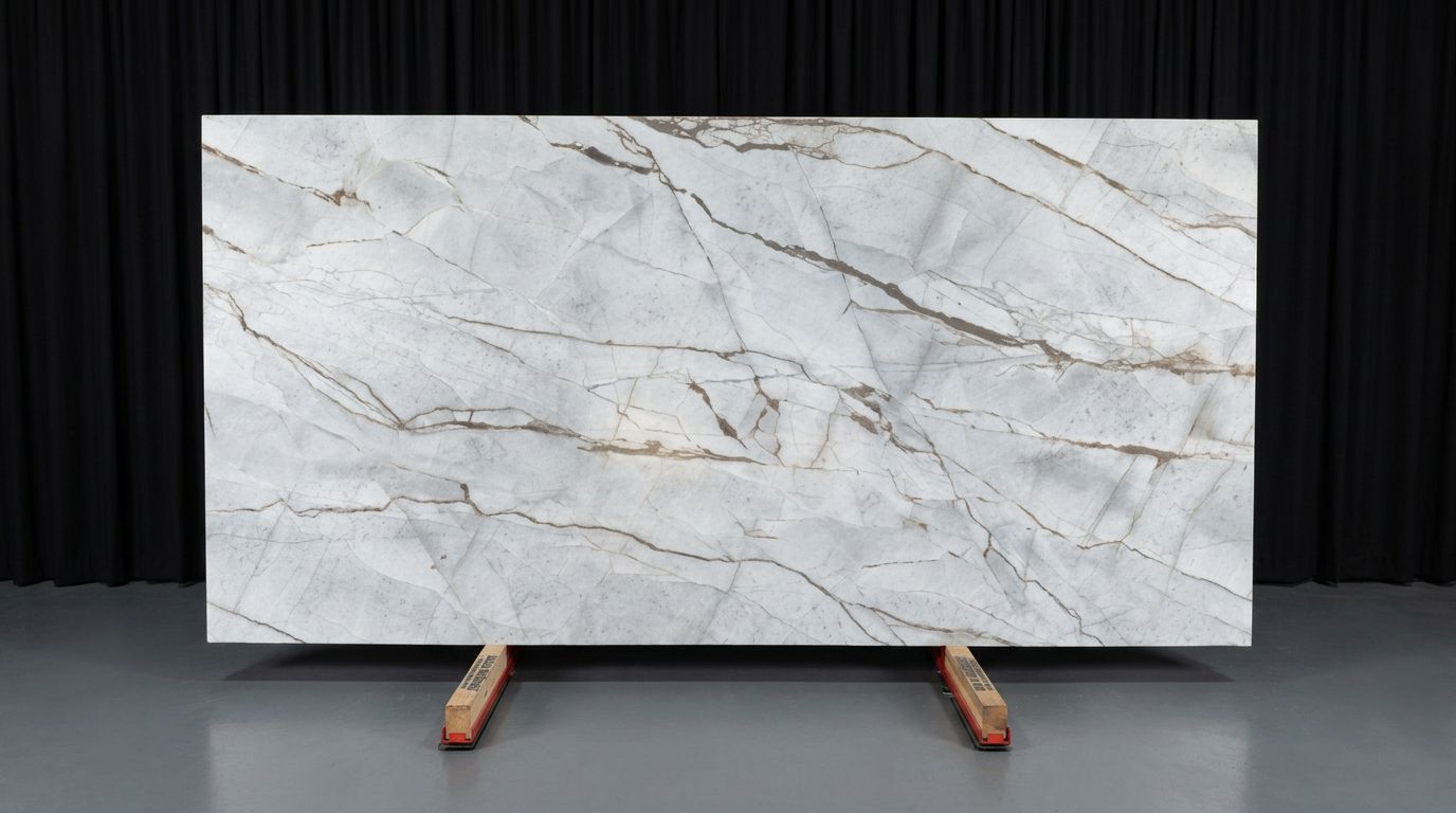 Silver River Greige slab, Honed