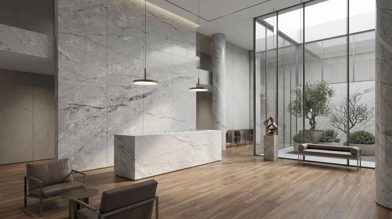 Calacatta Dubai in a commercial space
