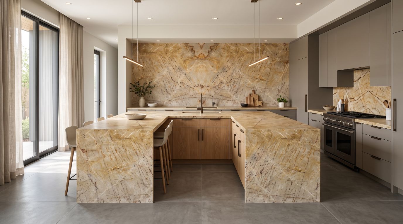 Golden Fantasy in a kitchen